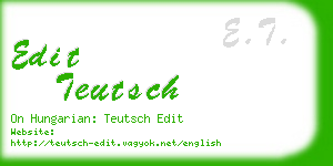 edit teutsch business card